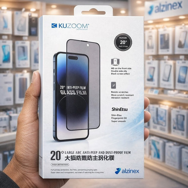 🛡️ KUZOOM Privacy Glass Screen Protector 📱iphone
