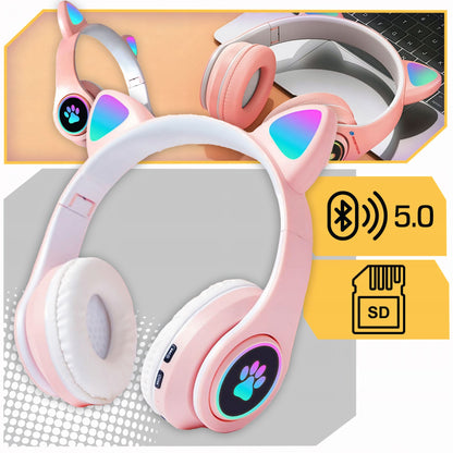 🎧💖STN-28 Glowing Cat Ear Wireless Headphones💖🎧