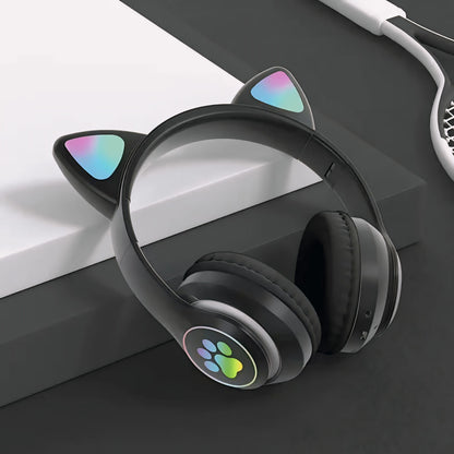 🎧💖STN-28 Glowing Cat Ear Wireless Headphones💖🎧