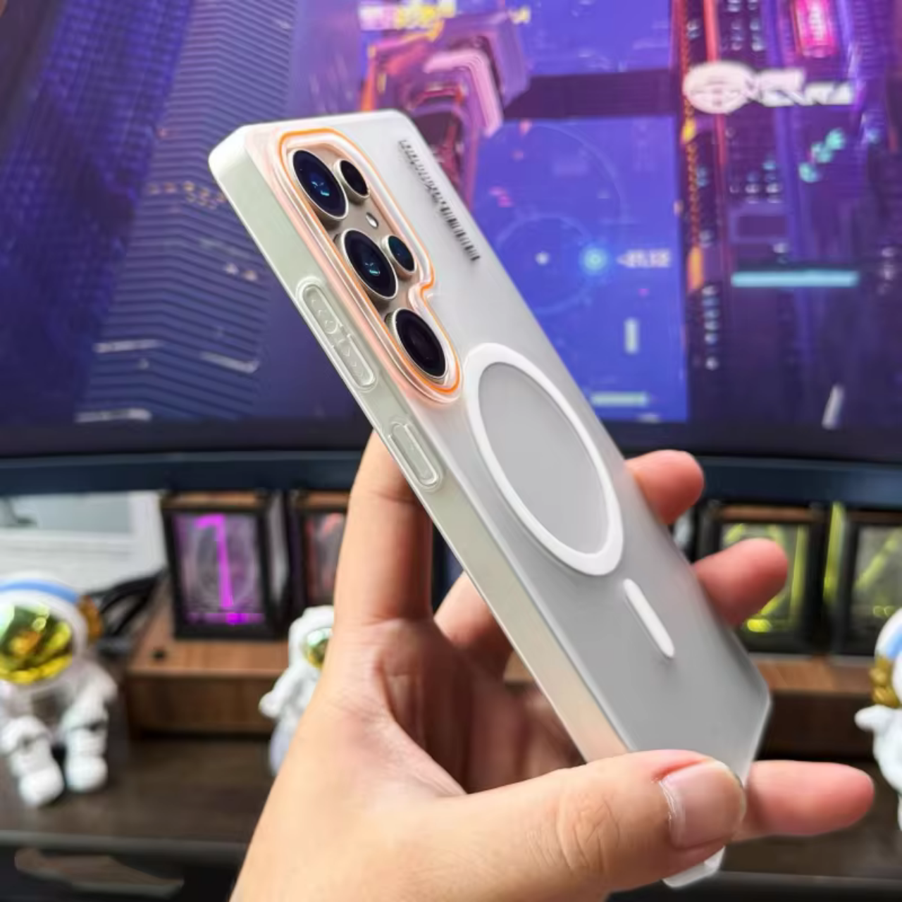 🔥 Magnetic Soft Sand Case for Galaxy S21/S25 Ultra ✨🧲