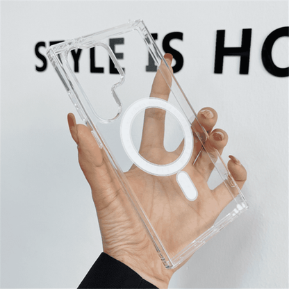 🔥 Premium Transparent Magnetic Ring Case for Samsung Galaxy S22 Ultra to S25 Ultra ✅ ৬ মাসের রিপ্লেসমেন্ট গ্যারান্টি