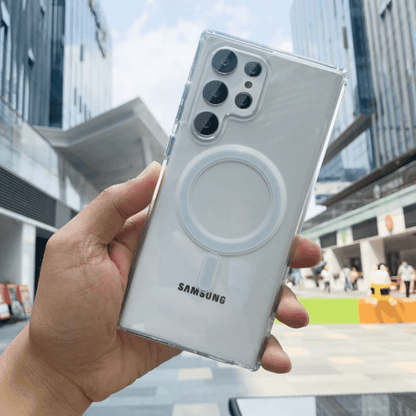 🔥 Premium Transparent Magnetic Ring Case for Samsung Galaxy S22 Ultra to S25 Ultra ✅ ৬ মাসের রিপ্লেসমেন্ট গ্যারান্টি