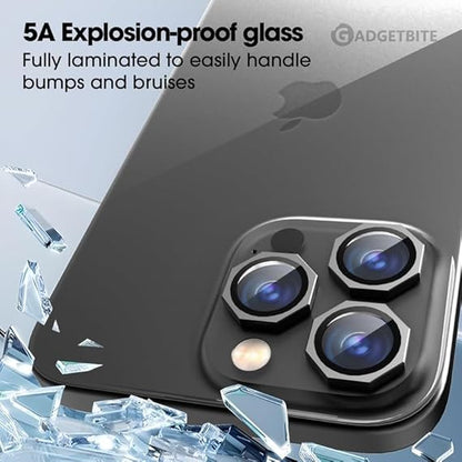Premium Octagonal 9H Tempered Glass Camera Lens Protector for iPhone 11–17 Pro / Pro Max / Plus Precision Protection. Crystal Perfection