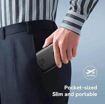 JR-PBF17/JR-PBF18 22.5W Powerbank Built in Type c/Lightning Cable 10000mAh Black