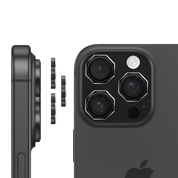 Premium Octagonal 9H Tempered Glass Camera Lens Protector for iPhone 11–17 Pro / Pro Max / Plus Precision Protection. Crystal Perfection