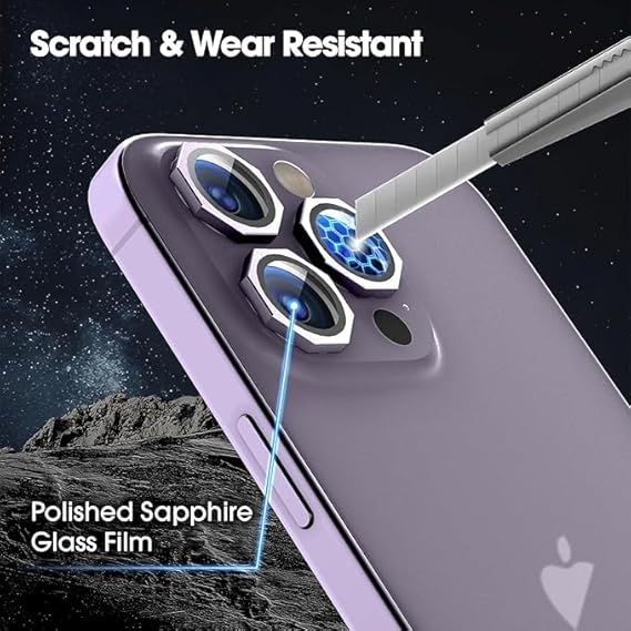 Premium Octagonal 9H Tempered Glass Camera Lens Protector for iPhone 11–17 Pro / Pro Max / Plus Precision Protection. Crystal Perfection