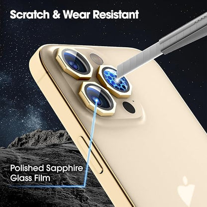 Premium Octagonal 9H Tempered Glass Camera Lens Protector for iPhone 11–17 Pro / Pro Max / Plus Precision Protection. Crystal Perfection