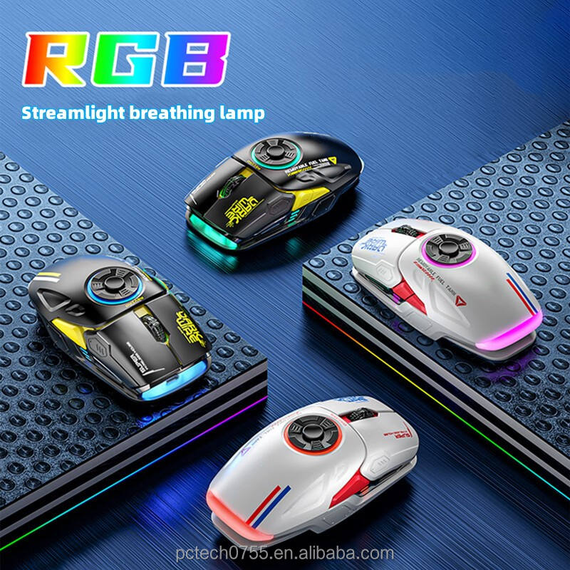 AULA H530 Wolf Spider Gaming Mouse – 2.4GHz Wireless + Wired | 4000 DPI | RGB Spinner Design | Rechargeable Esports Mouse