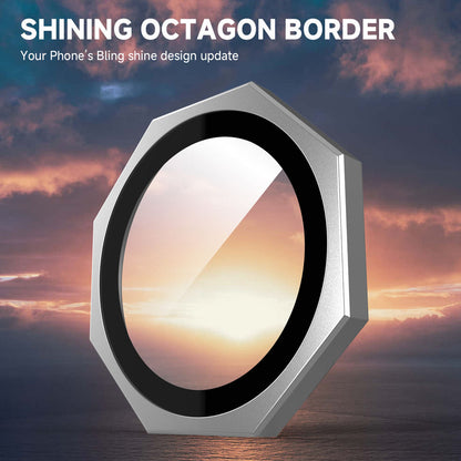 Premium Octagonal 9H Tempered Glass Camera Lens Protector for iPhone 11–17 Pro / Pro Max / Plus Precision Protection. Crystal Perfection