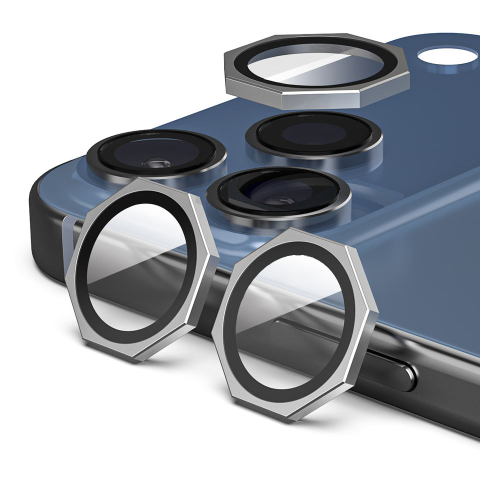 Premium Octagonal 9H Tempered Glass Camera Lens Protector for iPhone 11–17 Pro / Pro Max / Plus Precision Protection. Crystal Perfection
