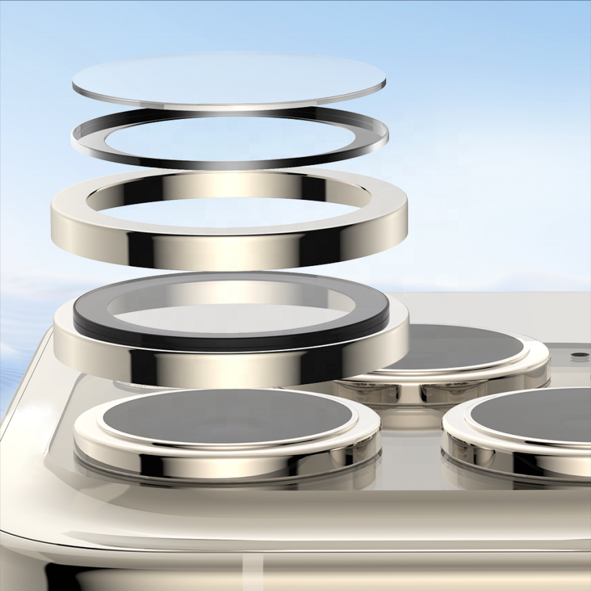 Black Diamond Glass Camera Protector | iPhone 11–16 Pro Series