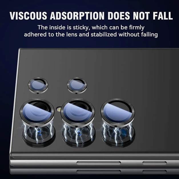 Samsung Galaxy Ultra 5G 5PCS Camera Lens Protector Rings Aluminium+Tempered Glass Scratch Resistant
