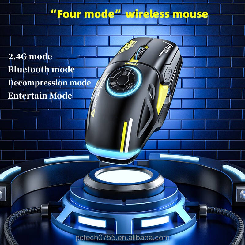 AULA H530 Wolf Spider Gaming Mouse – 2.4GHz Wireless + Wired | 4000 DPI | RGB Spinner Design | Rechargeable Esports Mouse