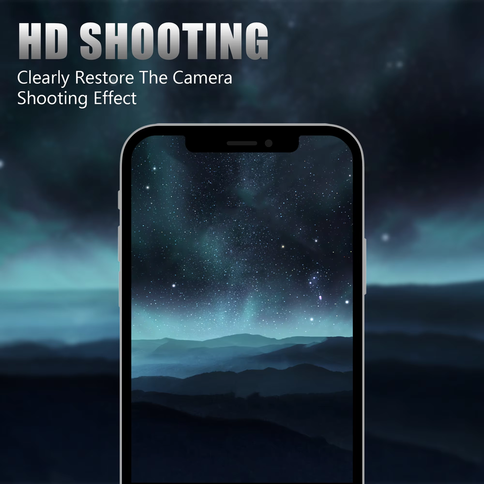 Black Diamond Glass Camera Protector | iPhone 11–16 Pro Series