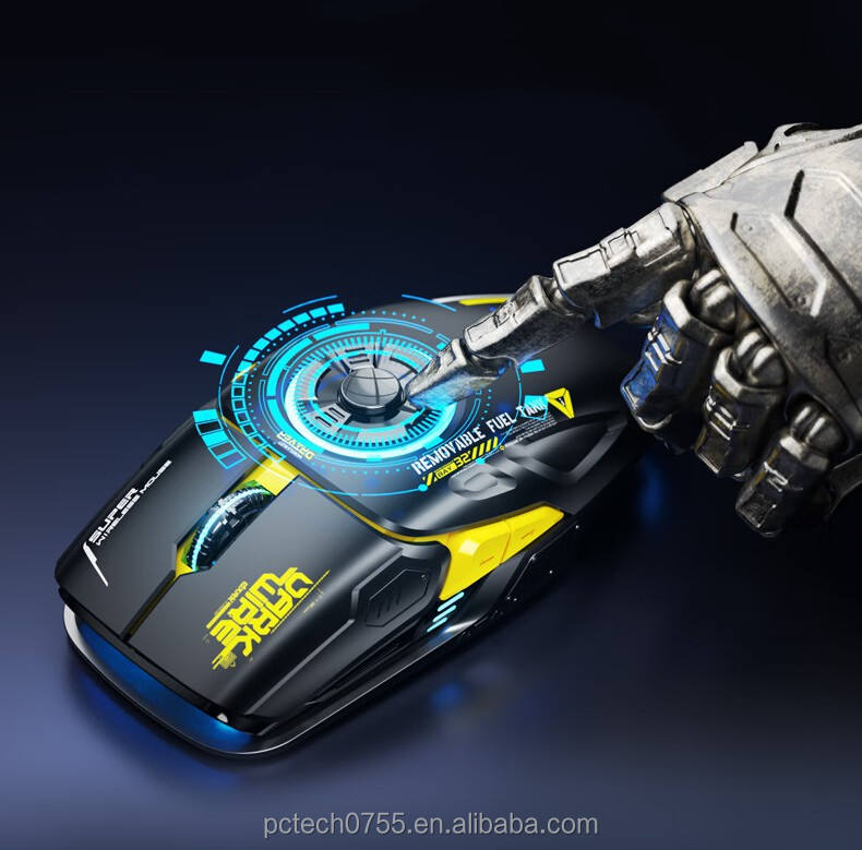 AULA H530 Wolf Spider Gaming Mouse – 2.4GHz Wireless + Wired | 4000 DPI | RGB Spinner Design | Rechargeable Esports Mouse