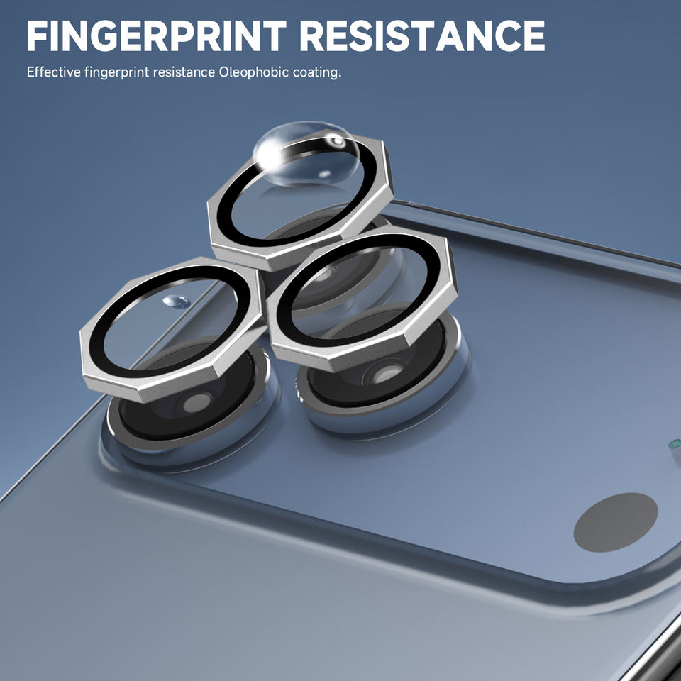 Premium Octagonal 9H Tempered Glass Camera Lens Protector for iPhone 11–17 Pro / Pro Max / Plus Precision Protection. Crystal Perfection