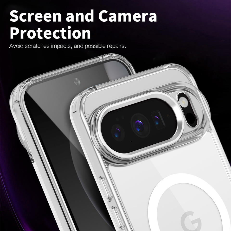 📱Magnetic Transparent TPU Shockproof Case for Google Pixel 6–Pixel 8 Pro