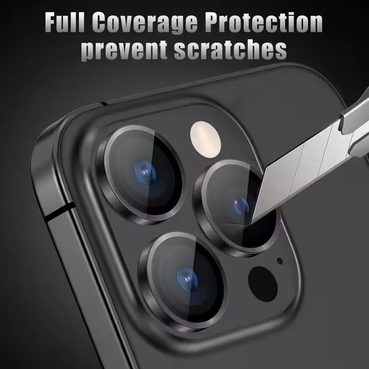 Black Diamond Glass Camera Protector | iPhone 11–16 Pro Series