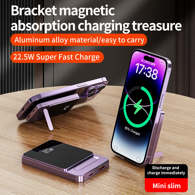 🔋 PD 22.5W Magnetic Power Bank 10000mAh ⚡ 15W Wireless Charger 📱 For iPhone 12/13/14 Series ✅
