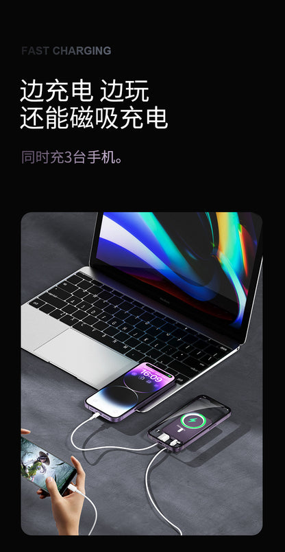 🔋 PD 22.5W Magnetic Power Bank 10000mAh ⚡ 15W Wireless Charger 📱 For iPhone 12/13/14 Series ✅