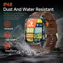 Men's smart watch GPS track Bluetooth call 1100mAh battery 100 days standby time 2.01 inch screen IP68 waterproof motion tracker