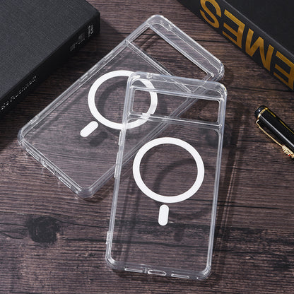 🔥Premium Transparent for Magsafe Case for Google Pixel  10,9,8,7,6 A,Pro,XL  Magnetic Acrylic Clear Ultra Slim Shockproof Cover