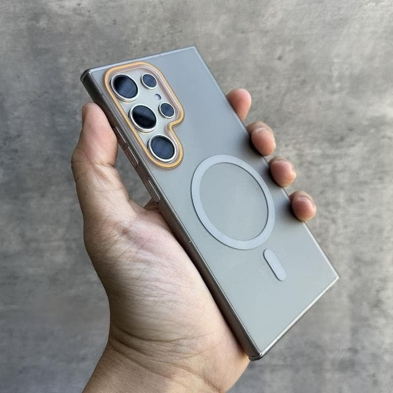 🔥 Magnetic Soft Sand Case for Galaxy S21/S25 Ultra ✨🧲