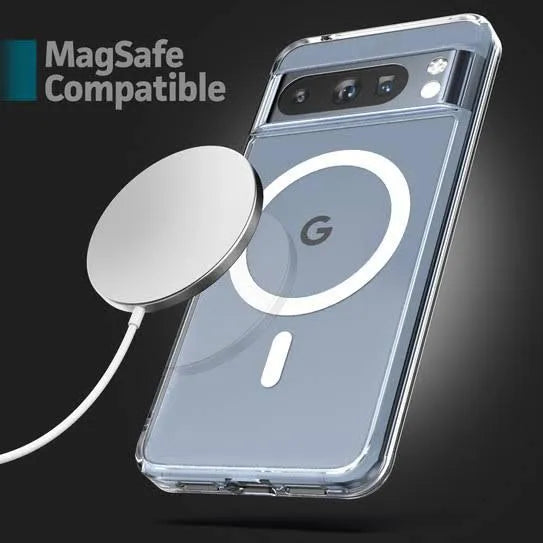 📱Magnetic Transparent TPU Shockproof Case for Google Pixel 6–Pixel 8 Pro