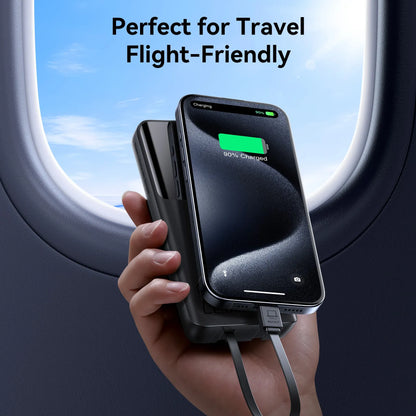 JOYROOM JR-PBF19 22.5W digital display with dual cable Powerbank 10000mAh - black