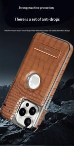 Luxury Crocodile Texture Leather Phone Case for iPhone 2026 - Image 5